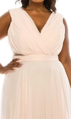 Formal Gowns Odrella - 4424 Surplice Neckline Chiffon A-Line Gown