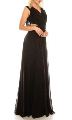 Formal Gowns Odrella - 4424 Surplice Neckline Chiffon A-Line Gown