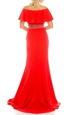 Odrella - 4562 Faux Two-Piece Off Shoulder Mermaid Gown