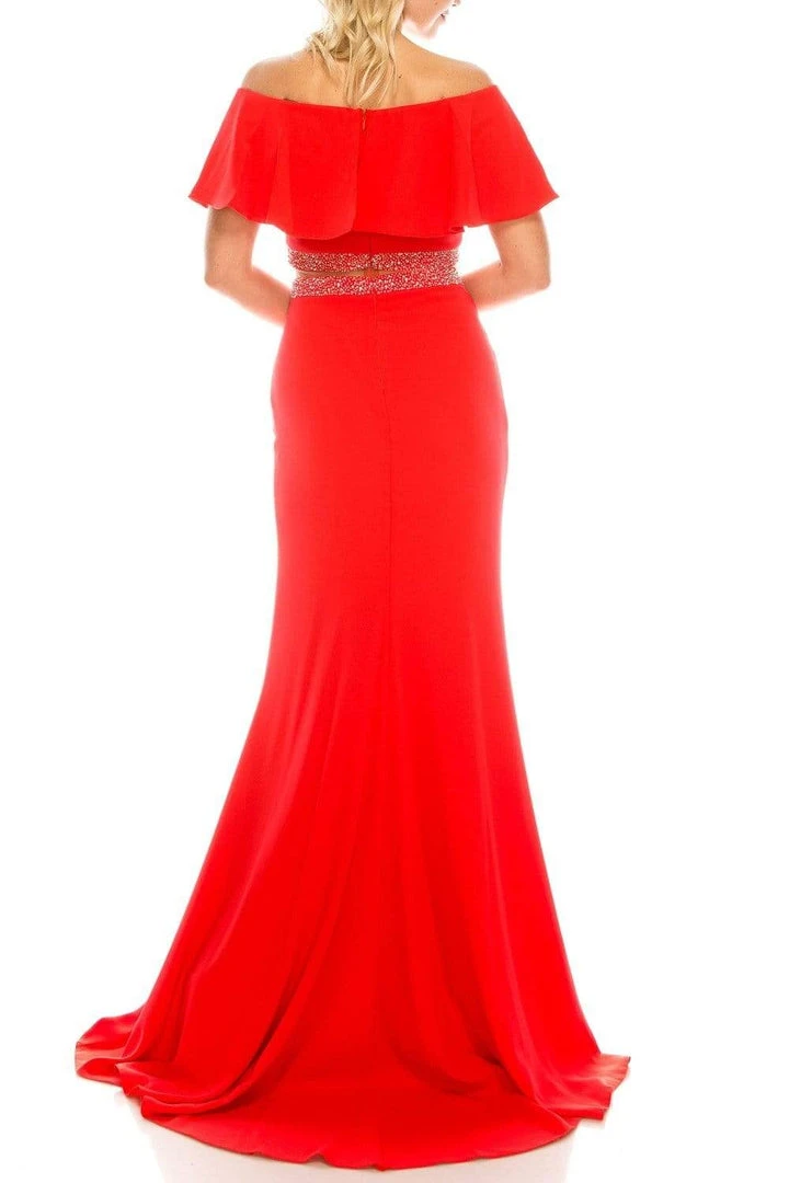 Odrella - 4562 Faux Two-Piece Off Shoulder Mermaid Gown 4 Odrella - 4562 Faux Two-Piece Off Shoulder Mermaid Gown