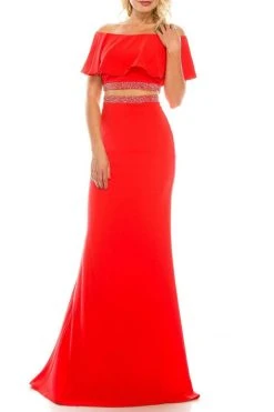 Odrella - 4562 Faux Two-Piece Off Shoulder Mermaid Gown 9 Odrella - 4562 Faux Two-Piece Off Shoulder Mermaid Gown