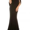 Odrella - 6Y2079 Embellished Bateau Trumpet Dress With Train Formal Gowns