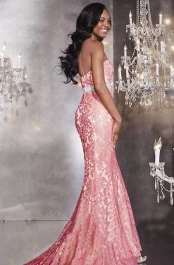 Formal Gowns Panoply - 14750 Elegant Vibrant Sweetheart Lace Gown