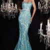 Formal Gowns Panoply - 14750 Elegant Vibrant Sweetheart Lace Gown