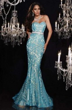 Formal Gowns Panoply - 14750 Elegant Vibrant Sweetheart Lace Gown