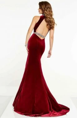 Formal Gowns Panoply - 14860 Keyhole Cutout Bejeweled Choker Velvet Gown 6 Formal Gowns Panoply - 14860 Keyhole Cutout Bejeweled Choker Velvet Gown