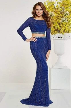 Panoply - 14894 Two Piece Fitted Long Sleeves Evening Dress Formal Gowns