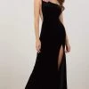 Panoply - 14910 One Shoulder Rosette Ornate High Slit Dress Formal Gowns