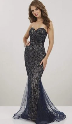 Formal Gowns Panoply - 14930 Beaded Lace Sweetheart Trumpet Dress