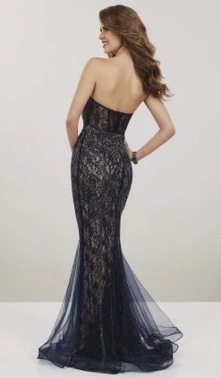 Formal Gowns Panoply - 14930 Beaded Lace Sweetheart Trumpet Dress