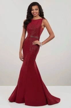 Formal Gowns Panoply - 14946 Embellished Bateau Jersey Mermaid Dress