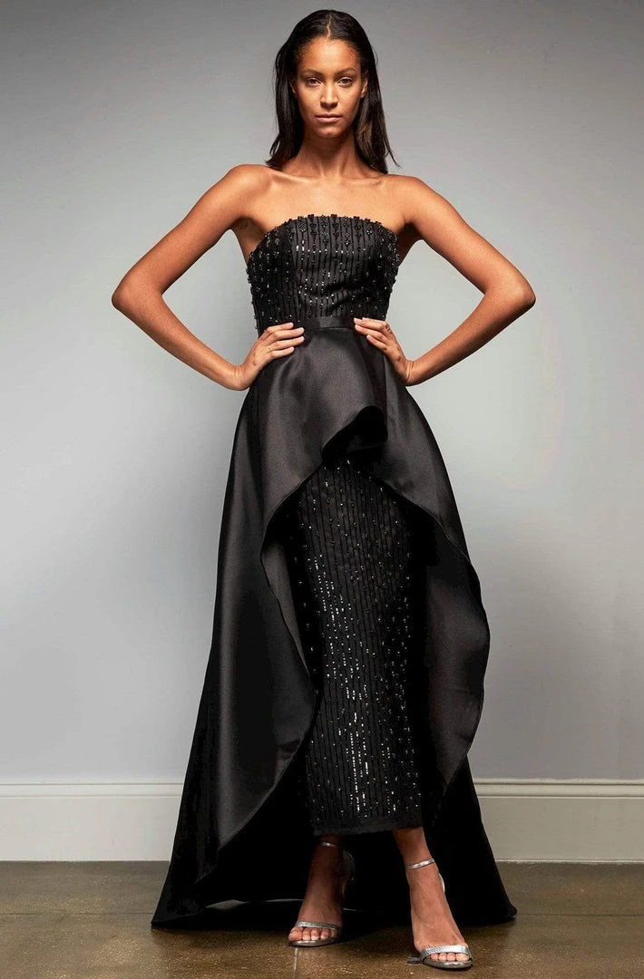 Park 108 - Beaded Strapless Overskirt Evening Dress M345 - 1 Pc Black In Size 12 Available Plus Size Dresses 3 Park 108 - Beaded Strapless Overskirt Evening Dress M345 - 1 Pc Black In Size 12 Available Plus Size Dresses