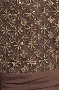 Patra - 12615 Cap Sleeve Gilded Starburst Lace A-Line Gown Formal Gowns 8 Patra - 12615 Cap Sleeve Gilded Starburst Lace A-Line Gown Formal Gowns