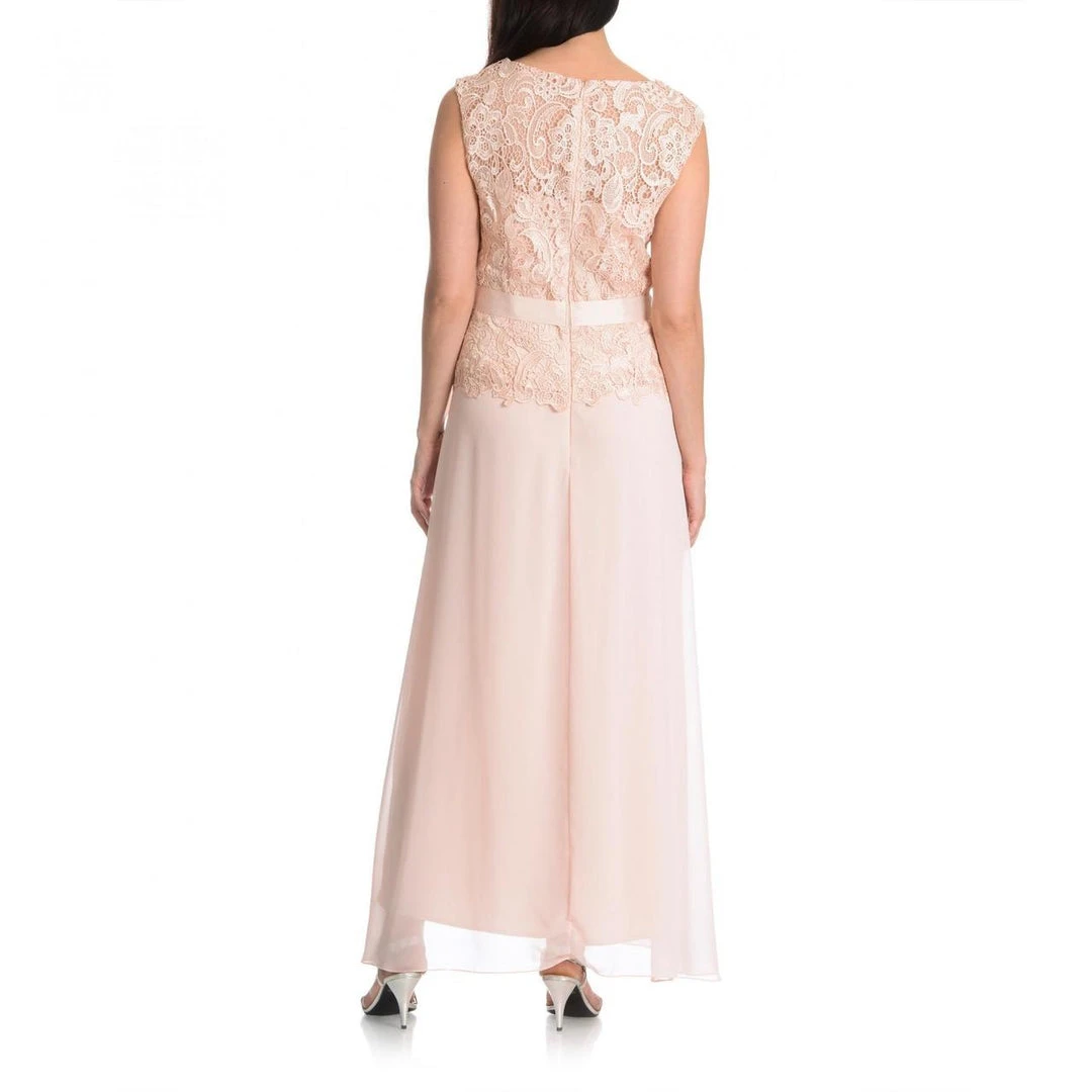Formal Gowns Patra - 13654 Lace Embellished V-Neck Chiffon Dress 4 Formal Gowns Patra - 13654 Lace Embellished V-Neck Chiffon Dress