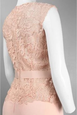 Formal Gowns Patra - 13654 Lace Embellished V-Neck Chiffon Dress 9 Formal Gowns Patra - 13654 Lace Embellished V-Neck Chiffon Dress