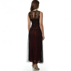 Formal Gowns Patra - Sleeveless Sequined Bodies Long Dress 12662