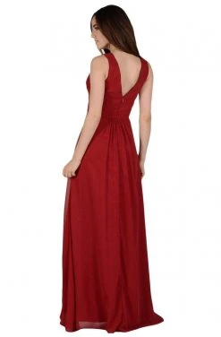Poly USA - 7770 Sleeveless V Neck Chiffon Dress With Bolero Jacket Formal Gowns