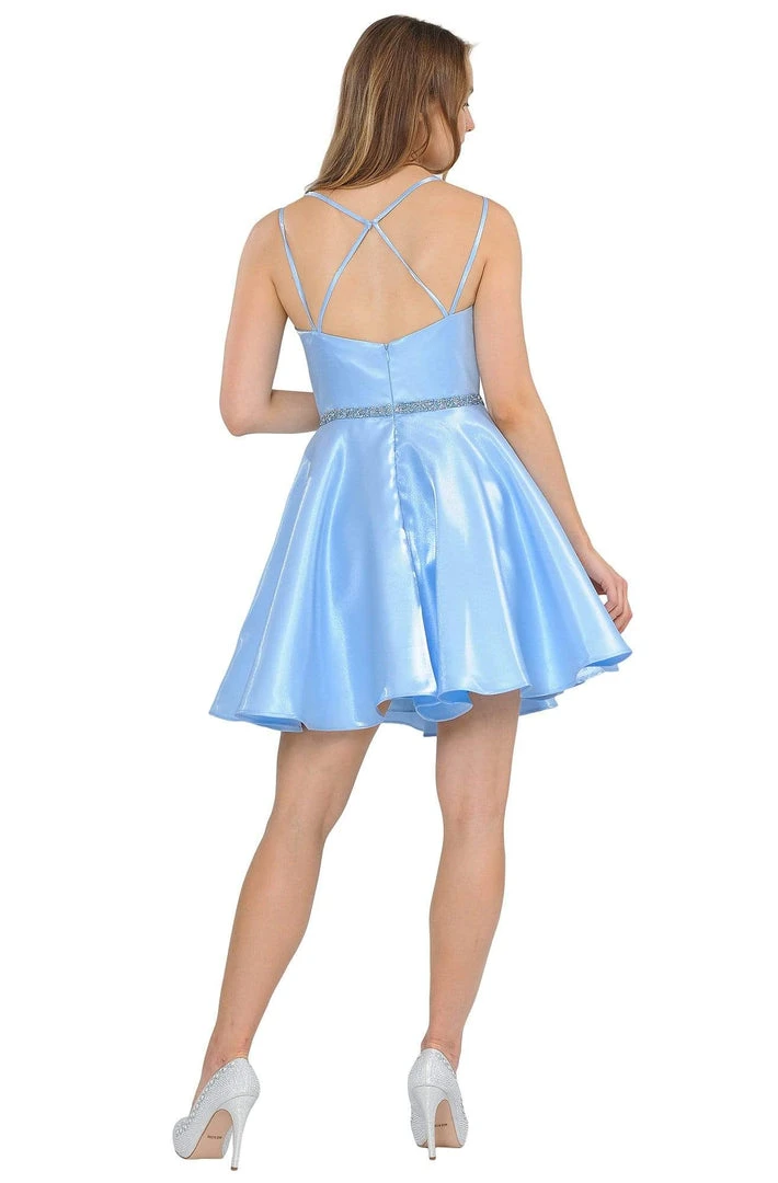 Cocktail Dresses Poly USA - 8447 Sleeveless A-Line Short Dress 4 Cocktail Dresses Poly USA - 8447 Sleeveless A-Line Short Dress