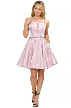 Cocktail Dresses Poly USA - 8447 Sleeveless A-Line Short Dress 11 Cocktail Dresses Poly USA - 8447 Sleeveless A-Line Short Dress