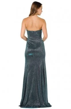 Formal Gowns Poly USA - 8490 Glitter Strapless Trumpet Gown