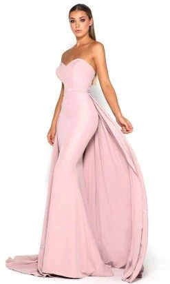 Portia And Scarlett - Endora Strapless Overskirt Prom Dress