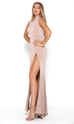 Portia And Scarlett - JJ Dress High Neck Double Slit Dress 9 Portia And Scarlett - JJ Dress High Neck Double Slit Dress