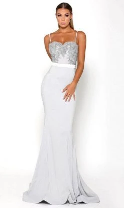 Portia And Scarlett - Lody Sienna No Lace Train Sweetheart Dress