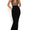 Formal Gowns Portia And Scarlett - Tasha Dress Plunging Halter Mermaid Dress