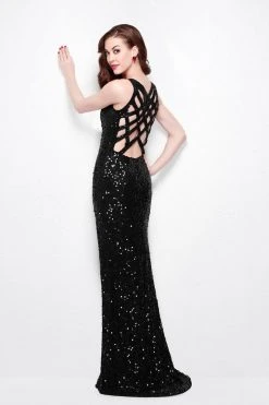 Primavera Couture - 1101 Sequined V-neck Dress 17 Primavera Couture - 1101 Sequined V-neck Dress