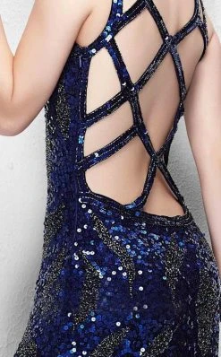 Formal Gowns Primavera Couture - 1151 Iridescent High Slit V-Neck Gown