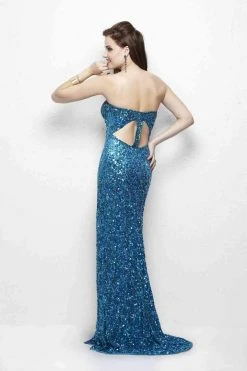 Primavera Couture - 1161 Strapless Two-Toned Sequined Gown