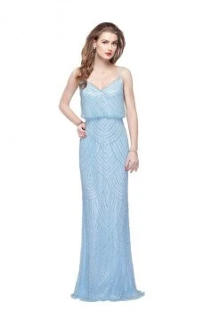 Formal Gowns Primavera Couture - 1270 Scalloped Blouson Sheath Gown