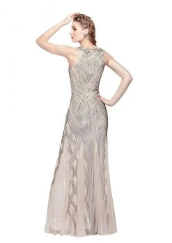 Formal Gowns Primavera Couture - 1271 Geo-Outlined Sleeveless Sheath Gown