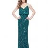 Formal Gowns Primavera Couture - 1274 Scallop Motif Sheath Evening Dress 1 Formal Gowns Primavera Couture - 1274 Scallop Motif Sheath Evening Dress