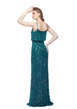 Formal Gowns Primavera Couture - 1274 Scallop Motif Sheath Evening Dress