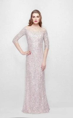 Primavera Couture - 1275 Off Shoulder Sparkly Sequined Evening Dress Formal Gowns