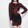 Primavera Couture - 1317 Long Sleeve Sequined Cocktail Dress Cocktail Dresses 2 Primavera Couture - 1317 Long Sleeve Sequined Cocktail Dress Cocktail Dresses