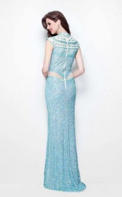 Primavera Couture - 1521 Embellished High Neck Sheath Dress 9 Primavera Couture - 1521 Embellished High Neck Sheath Dress