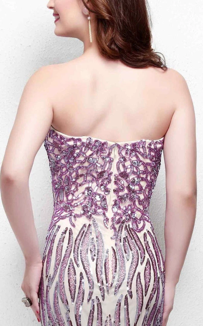 Primavera Couture - 1525 Embellished Strapless Sheath Long Dress Formal Gowns 6 Primavera Couture - 1525 Embellished Strapless Sheath Long Dress Formal Gowns