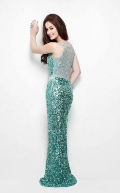 Primavera Couture - 1576 Sleeveless Halter Neck Sheath Dress Formal Gowns 9 Primavera Couture - 1576 Sleeveless Halter Neck Sheath Dress Formal Gowns