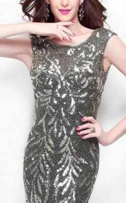 Formal Gowns Primavera Couture - 1578 Brilliant Capsleeve Sequined Evening Dress 10 Formal Gowns Primavera Couture - 1578 Brilliant Capsleeve Sequined Evening Dress