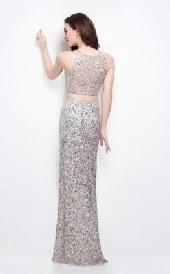 Primavera Couture - 1581 Two Piece Halter Neck Sheath Dress Formal Gowns