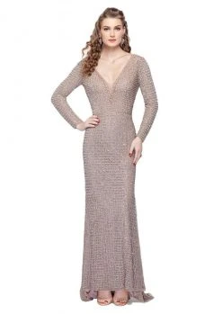 Primavera Couture - 1961 Long Sleeve Sequined Gown