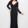 Primavera Couture - 1971 Embellished Long Beaded V-Neck Evening Dress Formal Gowns 1 Primavera Couture - 1971 Embellished Long Beaded V-Neck Evening Dress Formal Gowns
