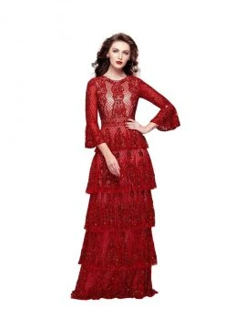 Primavera Couture - 1972 Beaded Jewel A-line Dress Formal Gowns 8 Primavera Couture - 1972 Beaded Jewel A-line Dress Formal Gowns