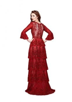 Primavera Couture - 1972 Beaded Jewel A-line Dress Formal Gowns 9 Primavera Couture - 1972 Beaded Jewel A-line Dress Formal Gowns