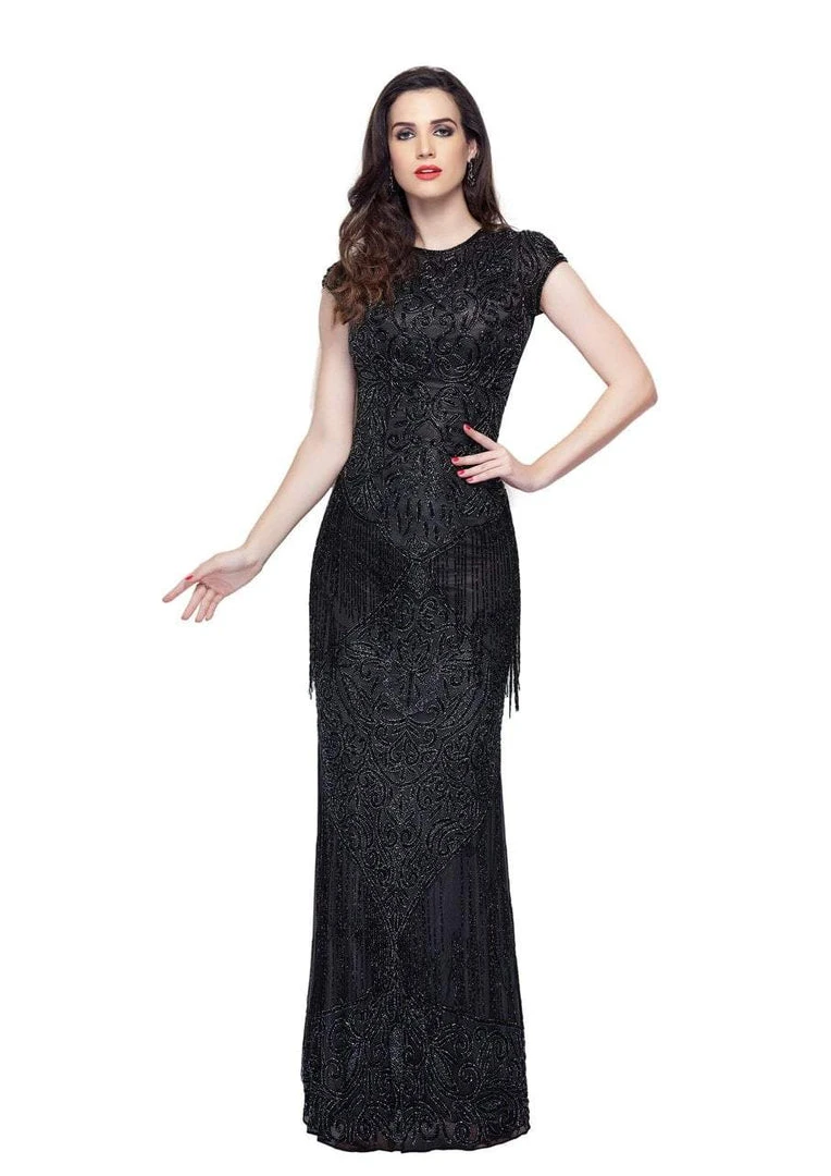 Formal Gowns Primavera Couture - 1973 Lace Embellished Jewel Sheath Dress 5 Formal Gowns Primavera Couture - 1973 Lace Embellished Jewel Sheath Dress