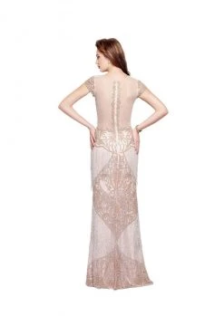 Formal Gowns Primavera Couture - 1973 Lace Embellished Jewel Sheath Dress 7 Formal Gowns Primavera Couture - 1973 Lace Embellished Jewel Sheath Dress