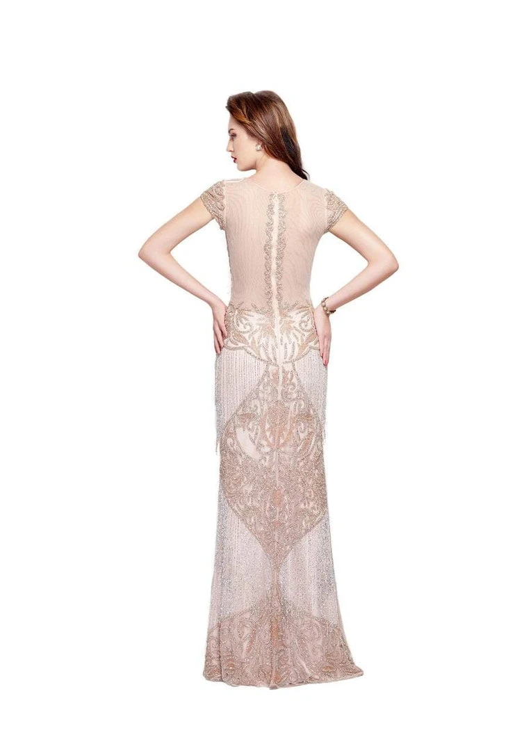 Formal Gowns Primavera Couture - 1973 Lace Embellished Jewel Sheath Dress 4 Formal Gowns Primavera Couture - 1973 Lace Embellished Jewel Sheath Dress