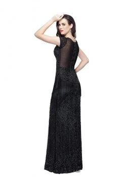 Formal Gowns Primavera Couture - 1973 Lace Embellished Jewel Sheath Dress 9 Formal Gowns Primavera Couture - 1973 Lace Embellished Jewel Sheath Dress